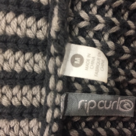 Rip Curl Black and Gray Women's Cardigan Sweater - Picture 4 of 5